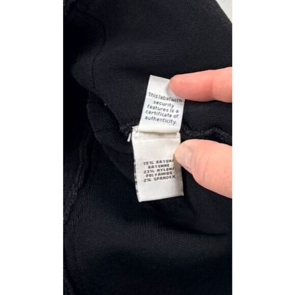 Diane von Furstenberg Flote Skater Skirt Black A Line Structured Size Medium EUC - Picture 8 of 9